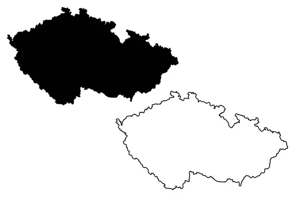 チェコ共和国のベクトル地図 — ストックベクタ