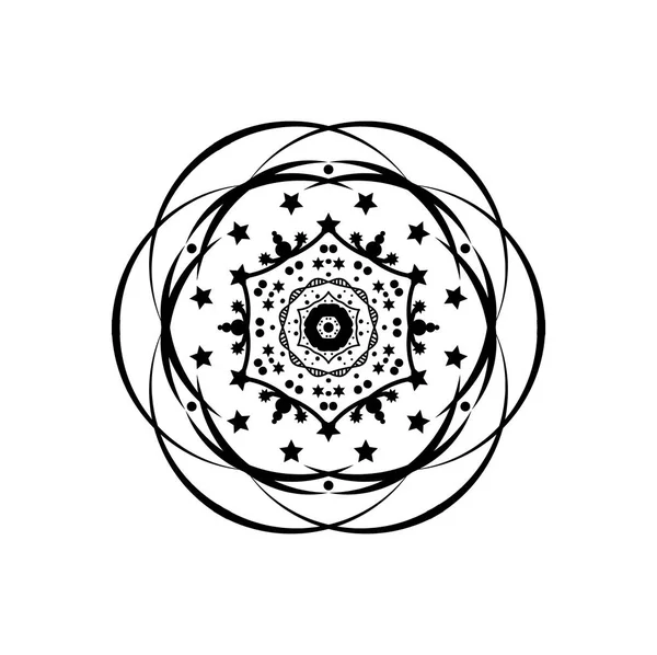 Mandala Fleur, Éléments décoratifs vintage , — Image vectorielle