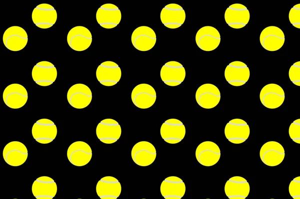 Tennis ball on black background — Stock Vector