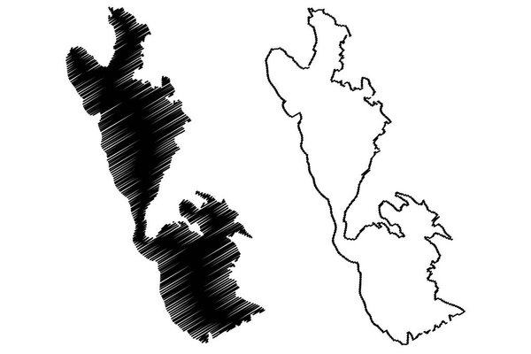 Ithaki island map vector