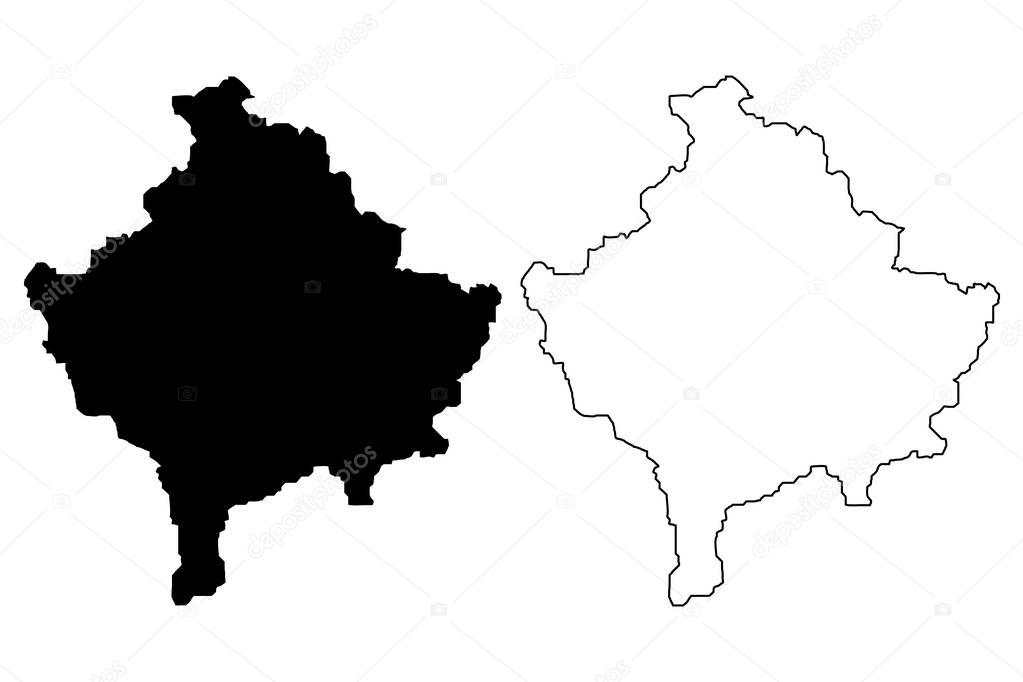 Kosovo map vector