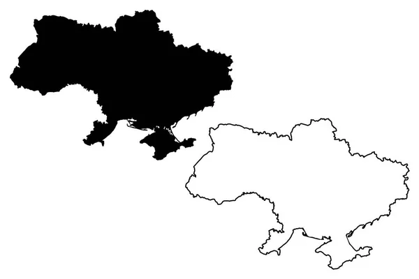 Ukraina mapa wektor — Wektor stockowy