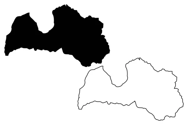 Lettonia mappa vettoriale — Vettoriale Stock