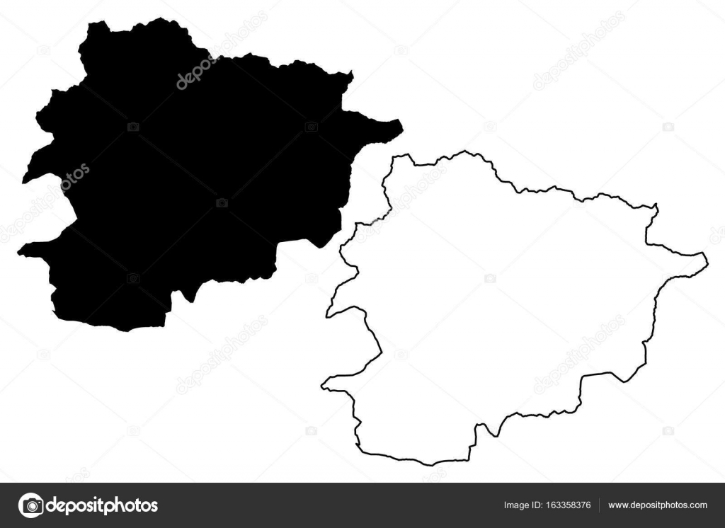 Andorra Map Vector Vector Image By C Danler Vector Stock 163358376