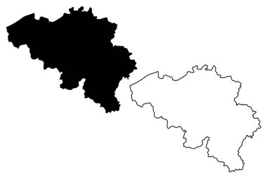 Belçika harita vektör
