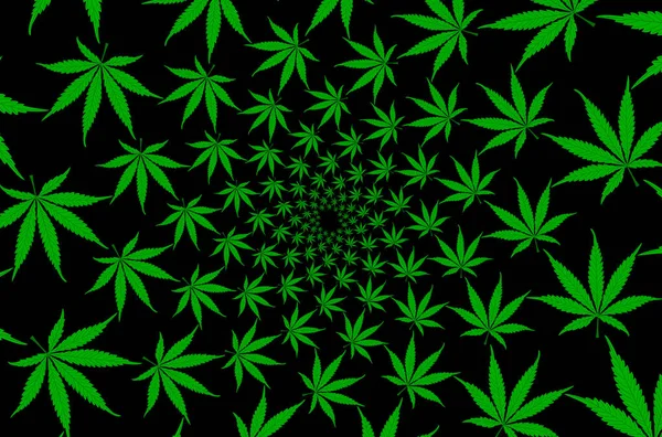 Sfondo della pianta di cannabis  , — Vettoriale Stock