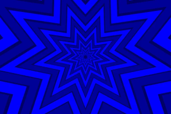 Nueve estrellas puntiagudas azul abstracto vector fondo — Vector de stock