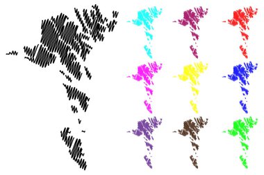 Faroe Adaları harita vektör