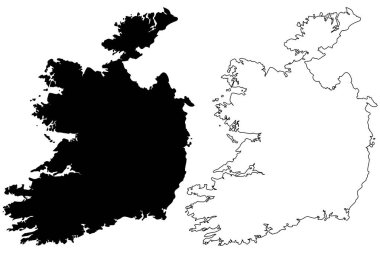 İrlanda harita vektör