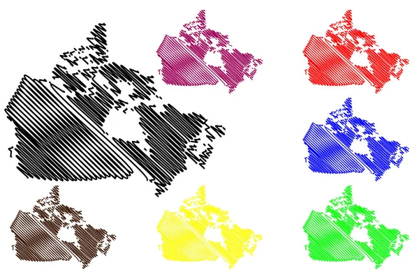 Canada vecteur de carte — Image vectorielle