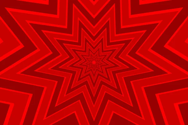 Nine pointed star red abstract vector background — Stock Vector