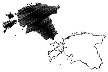 Estonya Haritası vektör