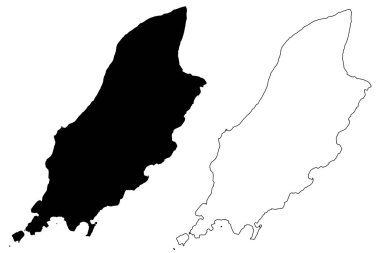 Isle of Man harita vektör