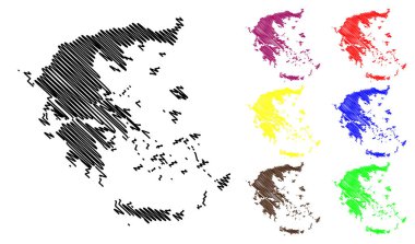 Yunanistan Haritası vektör