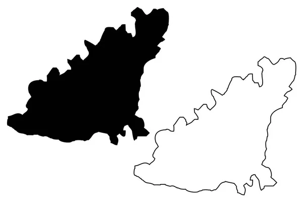 Vettore della mappa dell'isola di Guernsey — Vettoriale Stock