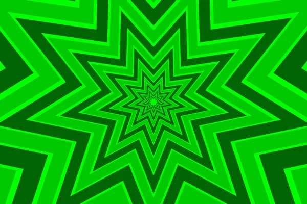 Nine pointed star green abstract vector background — Stock Vector