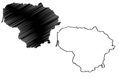 Litvanya Haritası vektör