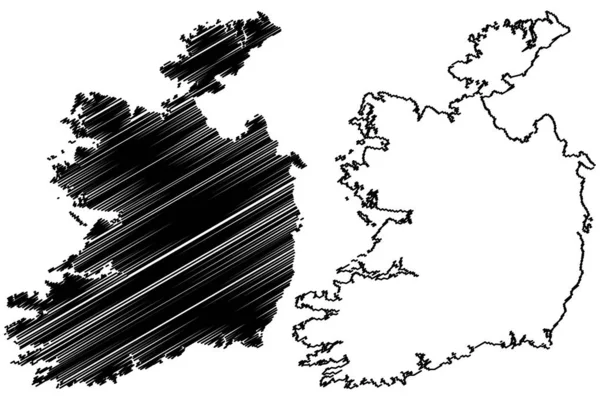 Irlandia mapa wektor — Wektor stockowy