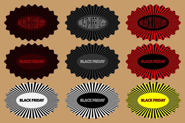 Soyut vektör - siyah Cuma - etiket