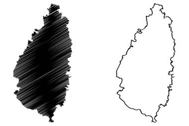 Saint Lucia ada harita vektör