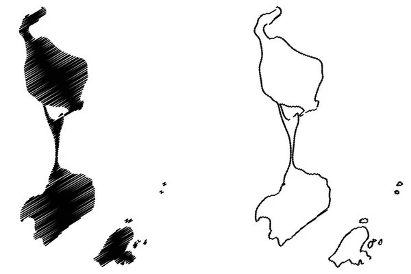 Vecteur de carte Saint-Pierre-et-Miquelon — Image vectorielle