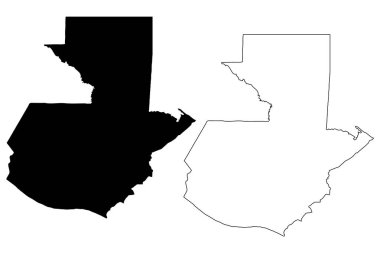 Guatemala Haritası vektör