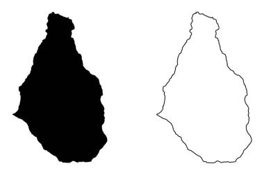 Montserrat harita vektör