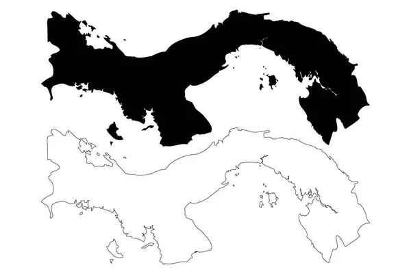 Panama vecteur de carte — Image vectorielle