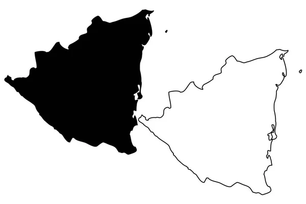 Nicaragua map vector — Stock Vector