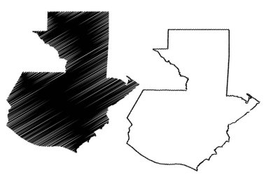 Guatemala Haritası vektör