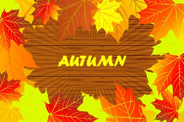 Herbstblatt des Ahorns — Stockvektor