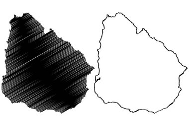 Uruguay Haritası vektör