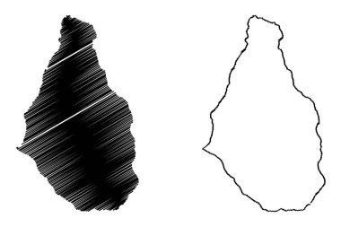 Montserrat harita vektör