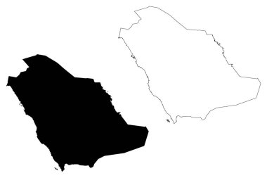 Suudi Arabistan harita vektör