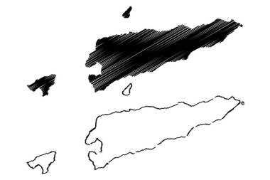 Doğu Timor harita vektör