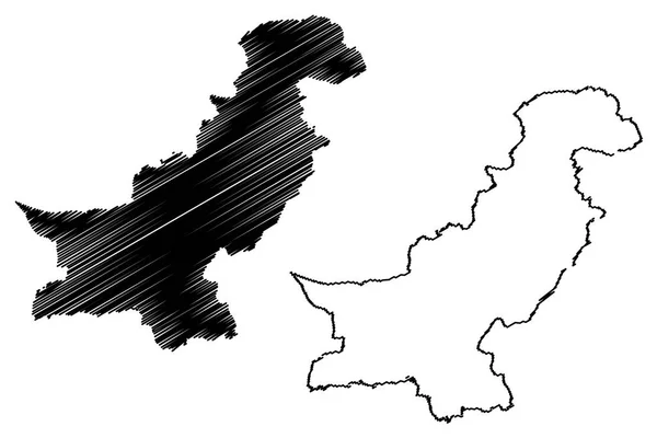 Pakistan map vektor — Stockvektor