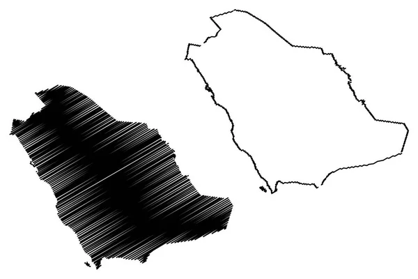 Saudi arabia mapa vetor — Vetor de Stock