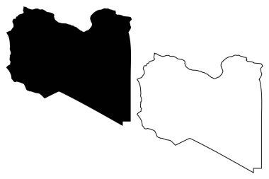 Libya harita vektör