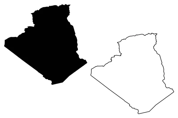 Algerien Kartenvektor — Stockvektor