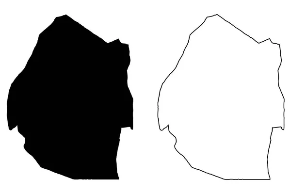 Swaziland vecteur de carte — Image vectorielle
