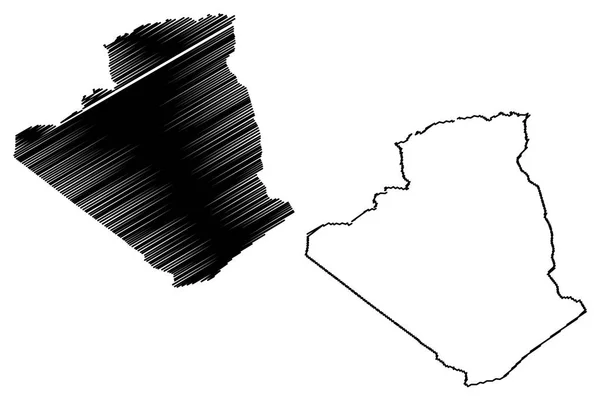 Algérie carte vectorielle — Image vectorielle