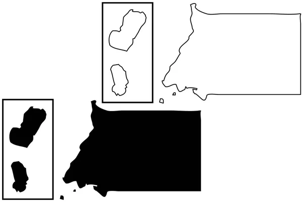 Vetor de mapa da Guiné equatorial —  Vetores de Stock