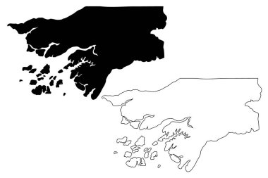 Gine Bissau harita vektör