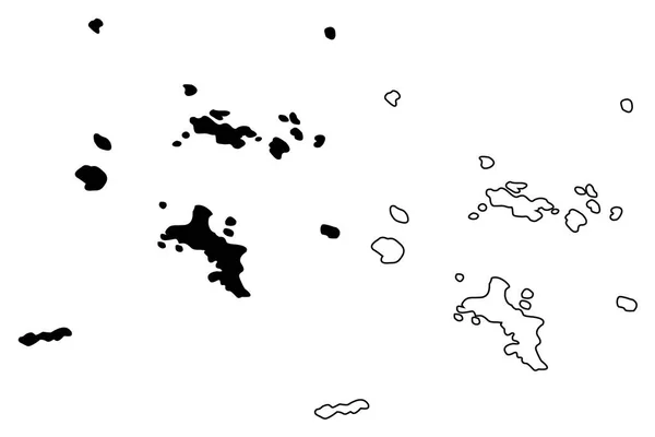 Seychelles mapa vector — Archivo Imágenes Vectoriales