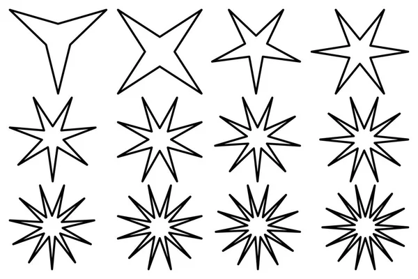 Star - vector set — Stockvector