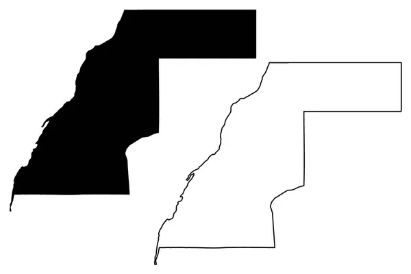 Sahara Occidental mapa vector — Vector de stock