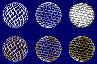 Dört köşeli yıldız soyut Küre