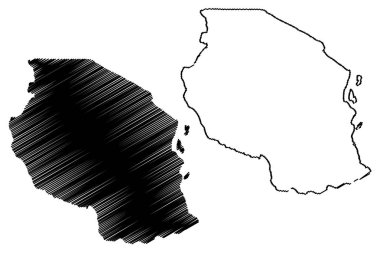 Tanzanya Haritası vektör