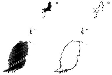 Grenada harita vektör