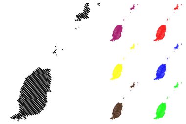 Grenada harita vektör